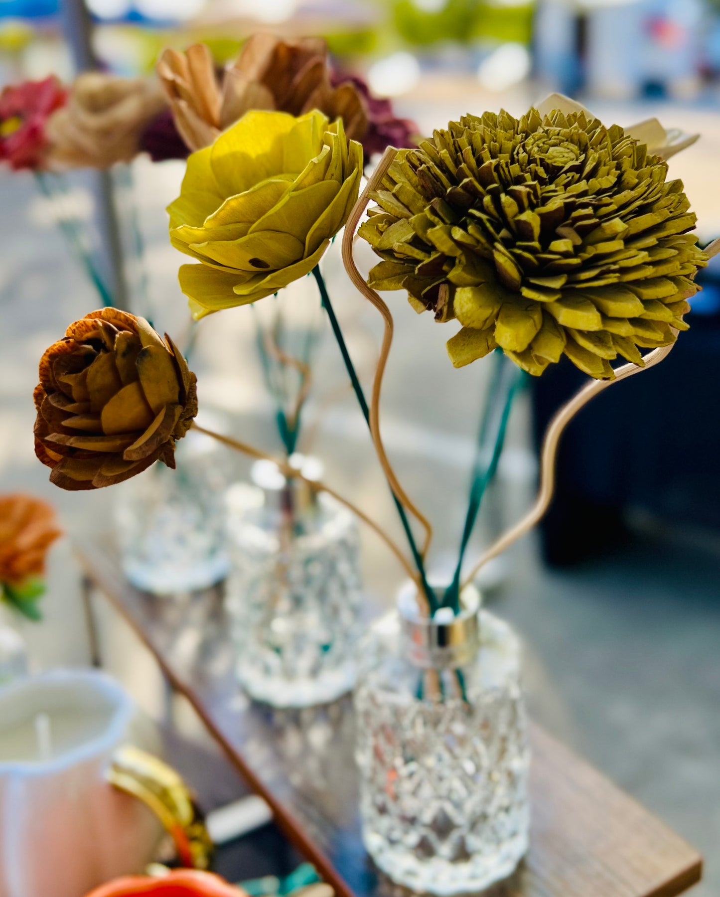 Room Diffuser with Hand Dyed Blooms